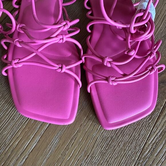 MARC FISHER  Monnie Ankle Wrap Sandal In Pink - Picture 5 of 10